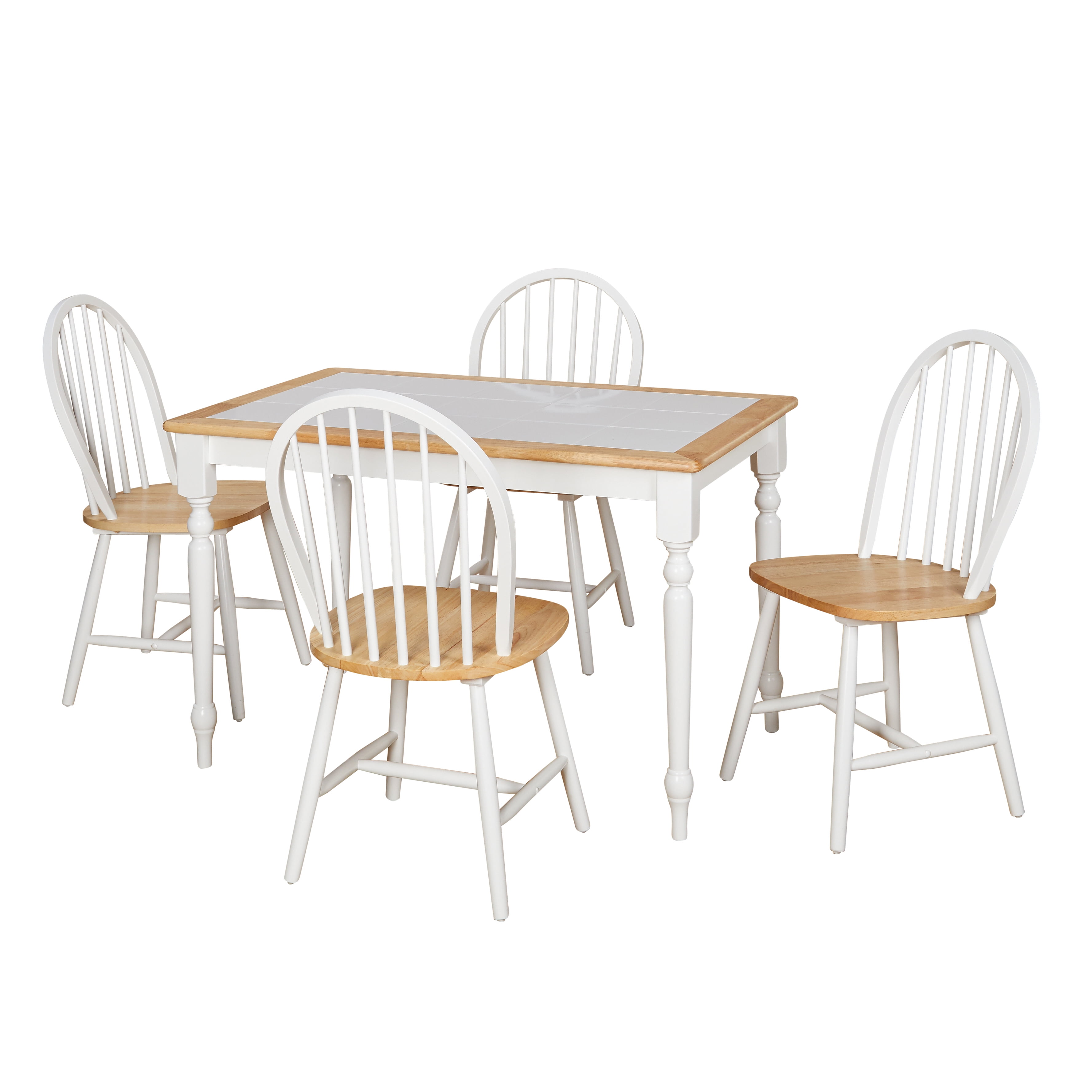 Tara Tile Top Table White Natural, Tile Top Kitchen Table And Chairs
