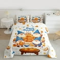 thumbnail image 3 of Feelyou Western Happy Hanukkah Bedding Comforter Set, Cartoon Funny Gnome Twin Comforter Sets, Chanukah Holiday Reversible Bedding Set, Luxury Bedroom Decor, 2 Pieces, 3 of 9