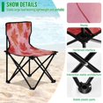 thumbnail image 4 of 600D Oxford Camping Chair Portable Foldable Chair Supports 220 lbs for Picnic, Fishing, Backpacking Red Maple Leaf Pattern, 4 of 8