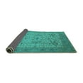 thumbnail image 2 of Ahgly Company Indoor Square Oriental Turquoise Blue Industrial Area Rugs, 3' Square, 2 of 4