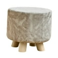 thumbnail image 1 of Lipstore Round Small Foot Stool Ottoman Creative Footrest for Indoor Entryway Nursery Beige, 1 of 8
