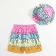 thumbnail image 3 of OSOLU Children Boys Swimsuit Sets Swim Trunks with Matching Hat Ice Print Swimwear Beach Pool Park with Drawstring Trendy Training Bathing Suit, 3 of 6