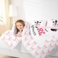 thumbnail image 4 of Feelyou Sport Weightlifting Twin Comforter Sets, Pink Princess Bow Bedding Set, 2-Piece, 4 of 8