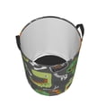 thumbnail image 3 of Balery Cartoon Dinosaurs Round Laundry Basket with Handles Waterproof Freestanding Laundry Hamper for Clothes Toys in the Dorm and Family-Small, 3 of 8