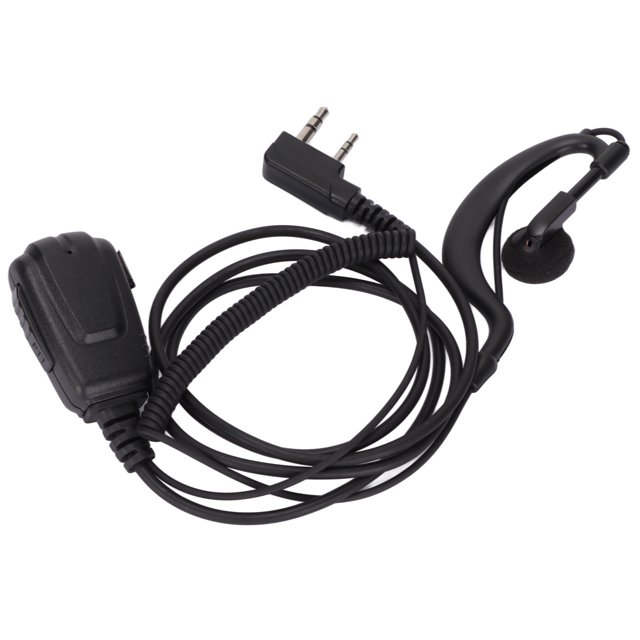 Auricular de Radio de 2 Vías ANGGREK Diseño de Clip Trasero Negro Botón Sensible Para Baofeng Kenwood