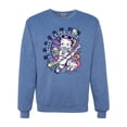 thumbnail image 1 of Wild Bobby, The Betty Experience Guitars Betty Boop Unisex Crewneck Sweatshirt, Vintage Heather Blue, Small, 1 of 5