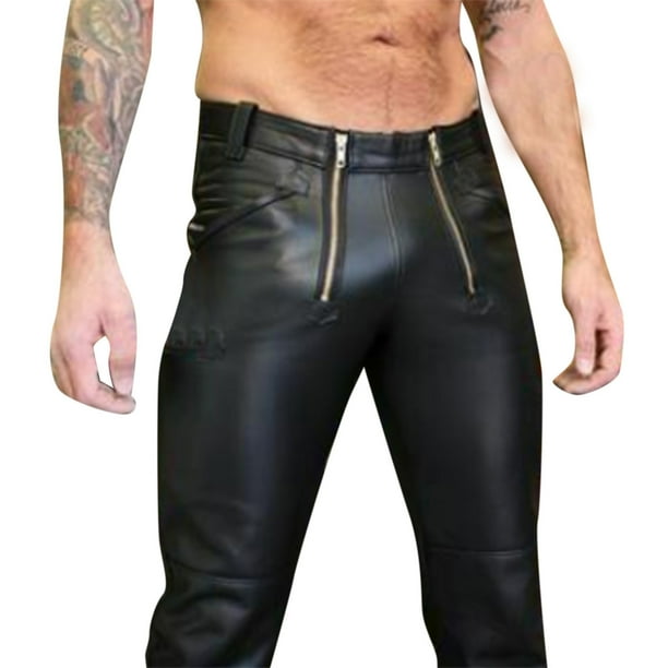 Zip up sale leather pants