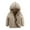 Khaki, variant on KAUOD Kids Boys Quilted down Jackets Lightweight Warm Zip up Hooded Puffer Coats Toddler Plain Soft Windproof Outwear