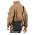 thumbnail image 5 of Crossbody bag for men, Small messenger bag with zipper and adjustable shoulder strap, Slim Shoulder Bag with Pocket, Black, 5 of 5