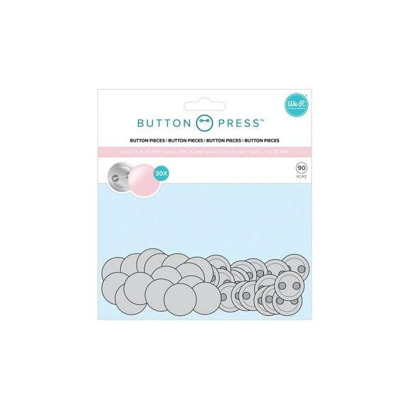 We R Memory Button Press Pin Back Refill Sm 30pc
