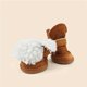 thumbnail image 4 of ZHAOCHENG pares de zapatos cálidos de invierno para perros, calcetines, botas, botas de nieve, perros pequeños, medianos y grandes, botas antideslizantes para nieve y lluvia, correa de 3 tamaños, 4 of 5