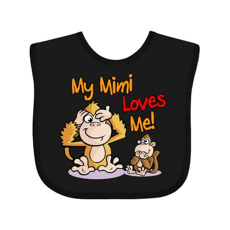 

Inktastic My Mimi Loves Me Monkey Gift Baby Boy or Baby Girl Bib