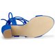 thumbnail image 5 of Sandalias de Tacón Alto con cordones Allegra K Talón Abierto Azul Profundo 36, 5 of 7
