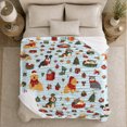 thumbnail image 5 of Cheerful Pets Festive Winter Wear Christmas Holiday, Festive Holiday Scene, Warm Flannel Blanket for Living Room and Bedroom, Animal Lovers Christmas Gift, Festive Home Decor, 5 of 9