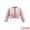 Pink, variant on DARING DIVA Women's 3/4 Sleeves Flower Decor Open Front Formal Bolero S Black