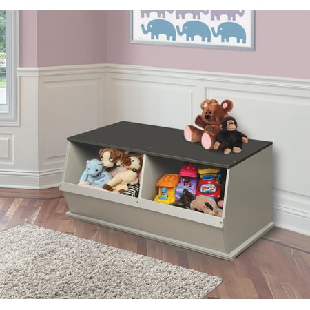 badger basket two bin stackable storage cubby