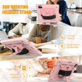 thumbnail image 6 of Dteck for Apple iPad Air 4th Generation 10.9-inch (2020 Released),Shockproof Three-Layer Multi-functional Case Heavy Duty Protector Rubber Hard Back Kickstand Hand/Shoulder Strap Cover,Rosegold, 6 of 7