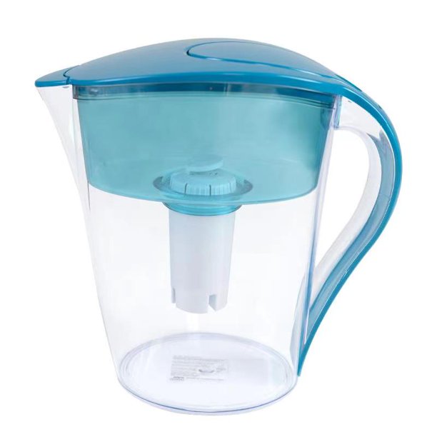 Great Value 10Cup Water Pitcher, Blue, BPAFree, BRITA Compatible, 2.5"Hx2.5"Wx4.8"D