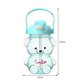 thumbnail image 3 of Botella de agua con forma de oso Kawaii de 1000 ml, taza para beber con pajita para estudiante (verde) Likrtyny Libre de BPA, 3 of 4