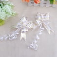 thumbnail image 2 of CIMAXIC 20PCS Golden Side Design Pull Bows Gift Knot Ribbons String Bows for Wedding Gift Wrapping Car Decoration (White),19.69"X1.18"X0.04", 2 of 5