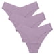 thumbnail image 1 of Conjunto de 3 piezas de bragas de seda de hielo sin rastro de algodón para mujer, bragas de mujer con borde de cintura en forma de V, 1 of 5