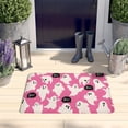 thumbnail image 2 of Pink Halloween Ghosts with Boo Flannel Non Slip Door Rugs,Washable Door Mats Indoor,Decorative Door Mats,Dirt-Resistant and Absorbent Doormat for Entrance,Bedroom,Kitchen,Bathroom,31.5x17in(80x43cm), 2 of 4