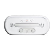 JBL PartyBox On-The-Go 2 - Portable party speaker with one wireless digital mic, handle and a shoulder strap, Dynamic lightshow, Up to 15 hours playtime, Splash proof & Auracast™ (White)
