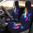 thumbnail image 3 of KAKALAD Galaxy Rainbow Unicorn 04 Car Accessories Seat Covers Set Vehicle Seat Covers Universal Front Seats Protector 2 Pcs, 3 of 9