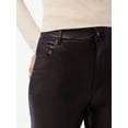 thumbnail image 4 of Scoop Women's Faux Leather Relaxed '90s Pants, 4 of 5