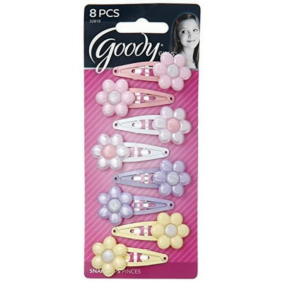 Goody Girls Daisy Charmed Contour Clips, 8 Count