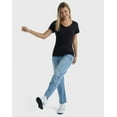 thumbnail image 4 of Hanes Perfect-T Women's Tri-Blend V-Neck T-Shirt Black 3XL, 4 of 10
