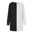 thumbnail image 4 of Dress Clearance Sale! pstuiky Dresses for Women, Women Long-Sleeved Sweatshirt Loose Crew Neck Dress Printed Hoodie Dress Jumper Dress with Pockets Leisure Black M, 4 of 5