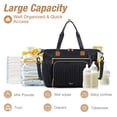 thumbnail image 4 of Lekebaby Tote Diaper Bag, Large Capacity Diaper Bags with Changing Pad & 16 Pockets, Waterproof Baby Bag for Hospital, Travel, Black, 4 of 8