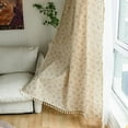 thumbnail image 6 of Home Boho Curtains Crochet Lace Patchwork Semi-Blackout Bohemian Handmade Tassels, Rod Pocket Window Treatment Vintage Rustic Farmhouse Drapes for Living Bedroom, 6 of 9