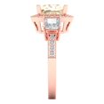 thumbnail image 3 of Three-Stone Engagement Ring for Women - 3.005ct Natural Morganite in 14K Rose Gold Promise Ring, 3 of 6