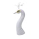 thumbnail image 3 of Adorno de cabeza de pavo real, decoración para coche de boda, adorno artesanal, flor blanco, 3 of 9