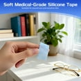 thumbnail image 3 of CAREUS Pain-Free Removal Silicone Medical Tape for Sensitive Skin, 1" x 4 Yds, Waterproof First Aid Tape, Supportive & Protective, 4 Rolls, 3 of 9