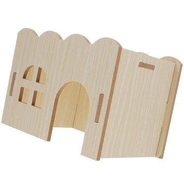 ifundom Hamster Hideout House Light Brown for Small Pets Owners 1Pack