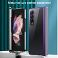 thumbnail image 5 of for Samsung Galaxy Z Fold 4 Case Plating Frame Electroplate Clear Luxury Elegant Case Camera Protector Soft TPU Shockproof Protective 3 PCS Anti-Skid Galaxy Z Fold 4 Case -Purple, 5 of 12