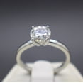 thumbnail image 4 of 1Ct Lab Created Diamond Round Cut Solitaire Leady Beauty Ring 14K White Gold Plated, 4 of 5