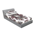 thumbnail image 2 of Ambesonne Vintage Fitted Sheet & Pillow Sham Set, Curlicues Floral Design, Twinxl, Multicolor, 2 of 2