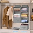 thumbnail image 2 of 2 Pack Organizador Colgante de Clóset y Cubos de Almacenamiento de Tela Plegables, Estantes Colgantes, Estantes Plegables para Colgar, Estante de Almacenamiento para Ropa, 2 of 4