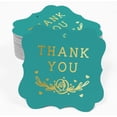 thumbnail image 2 of Inkdotpot Hang Tags Thank You Bridal Shower Favor Bracket Shape Gift Tags Real Gold Foil Bonbonniere Tag Pack Of 100, 2 of 7