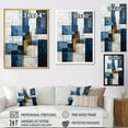 thumbnail image 4 of Designart "Abstract Shapes With Indigo Illusion V" Abstract Shapes Picture Framed Wall Decor, 4 of 5