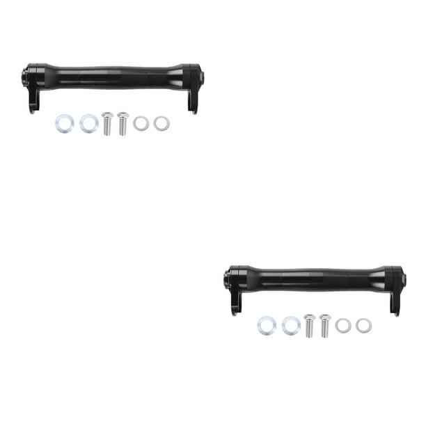 Naiovety Bicicleta Plegable Easy Wheel Easywheel Extensión Barra Telescópica Plata Negro 2piezas