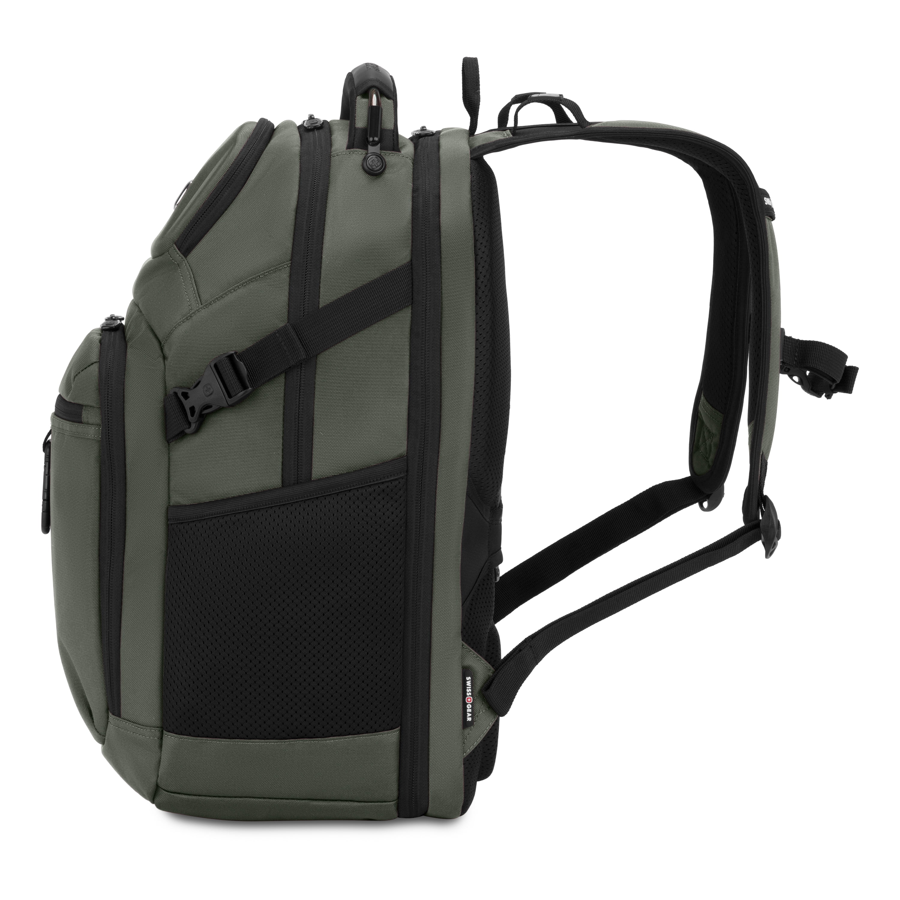 SWISSGEAR Stride ScanSmart Laptop Backpack, Olive Green, Feature Packed for School, Travel, Everyday