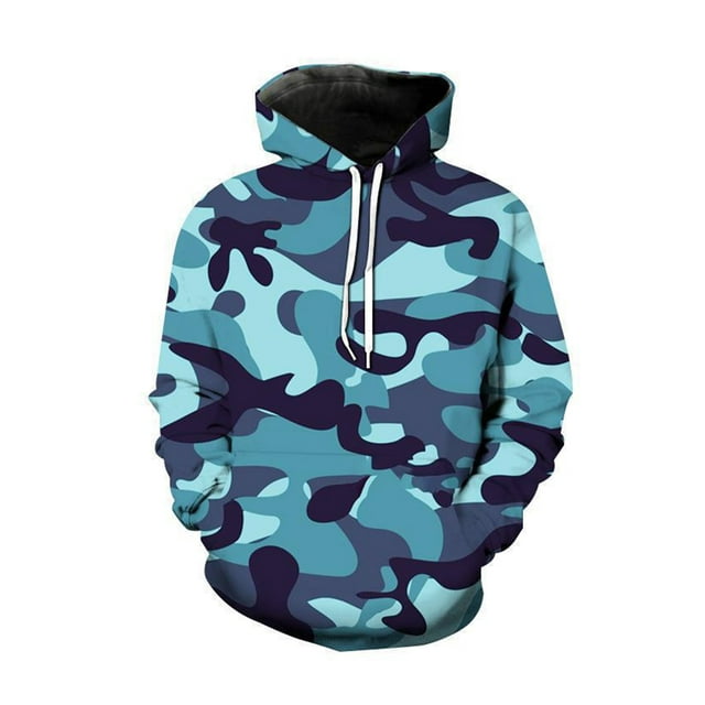 Innerwin Sweatshirt Long Sleeve Mens Hooded Tops Sport Drawstring Comfy Hoodies Blue 3XL