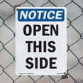 thumbnail image 4 of Open This Side OSHA Notice Aluminum Sign 10 Inch x 7 Inch - 5 Pack, 4 of 8