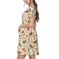 thumbnail image 2 of Naloa Monkeys in the Jungle Print Womens Summer A-Line Dress with Pockets,Short Sleeve Dresses,Flowy Beach Swing Dress for Vacation Travel, 2 of 6