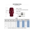 thumbnail image 5 of Gvmfive Women Long Sleeve Round Neck Solid Lace Up Casual Midi Dress, 5 of 8